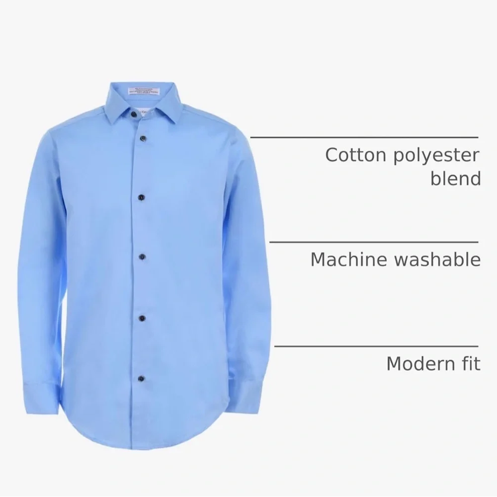 Calvin Klein Light Blue Button-Down Dress Shirt boys size 10